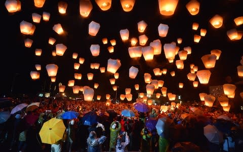 Pingxi Sky Lantern Festival - Credit: Getty