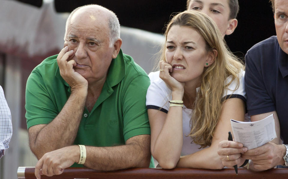 Amancio Ortega acompañado de su hija, Marta Ortega.