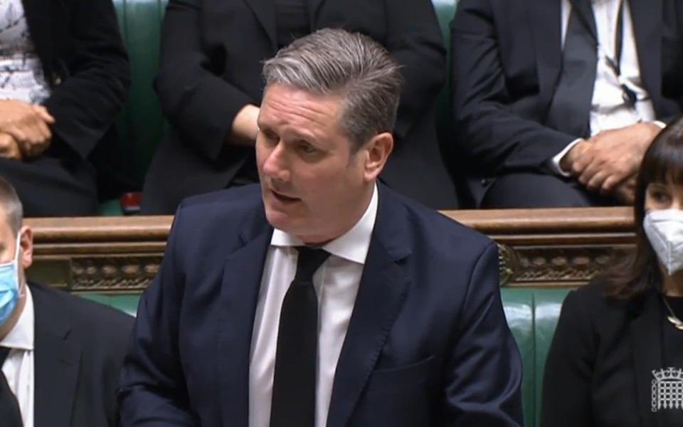 Sir Keir Starmer speaks in the chamber of the House of Commons - House of Commons/PA Wire
