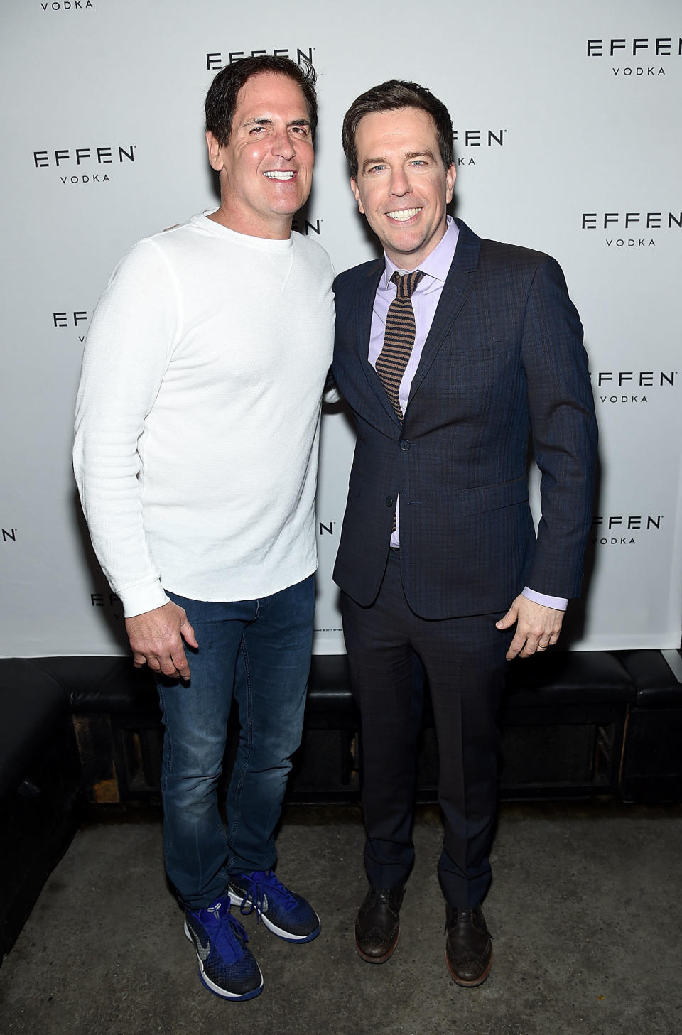 Mark Cuban and Ed Helms attend the 2017 Tribeca Film Festival After Party For The Clapper (Presented By EFFEN Vodka At Avenue).&nbsp;