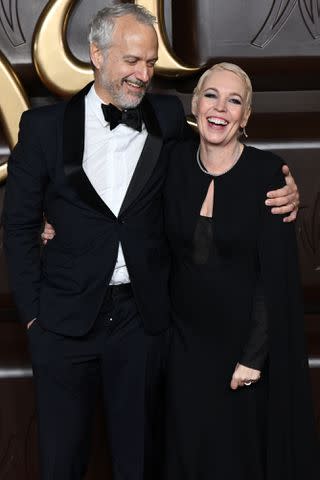 <p>Karwai Tang/WireImage</p> Ed Sinclair and Olivia Colman on Nov. 28, 2023