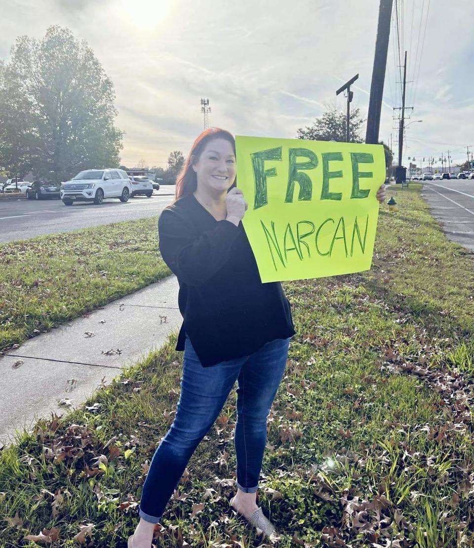 Casey Leleux, advocating for more Narcan distribution to combat the rise in fentanyl overdoses. (Courtesy Casey Leleux)