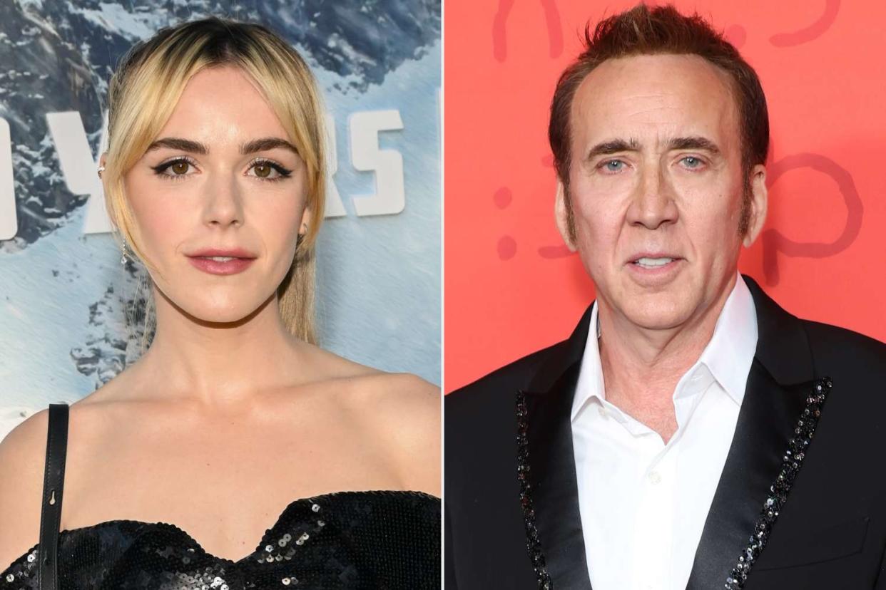 <p>Michael Buckner/WWD via Getty; JC Olivera/Getty</p> Kiernan Shipka on March 1; Nicolas Cage on July 8