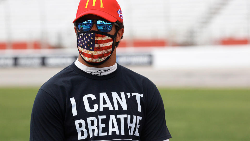 Bubba Wallace, driver of the #43 McDonald's Chevrolet, will drive a Black Lives Matter car. (Photo by Chris Graythen/Getty Images)