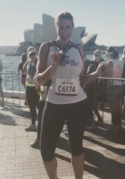 The TV host recently took part in the Sydney Harbour 10K. Source: Instagram