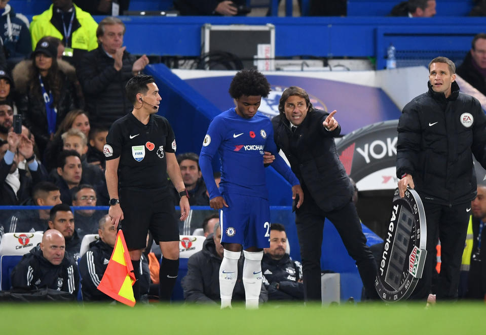 Willian admitted he would have left the club if Antonio Conte had remained in charge