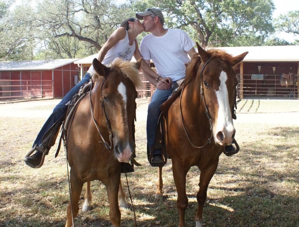 Brown and her husband Nathan taking a ride. (Photo: Courtesy of Ashley Brown)