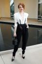 <p>The actress wore a Louis Vuitton outfit to attend the LVMH Prize 2018 event in Paris.</p>