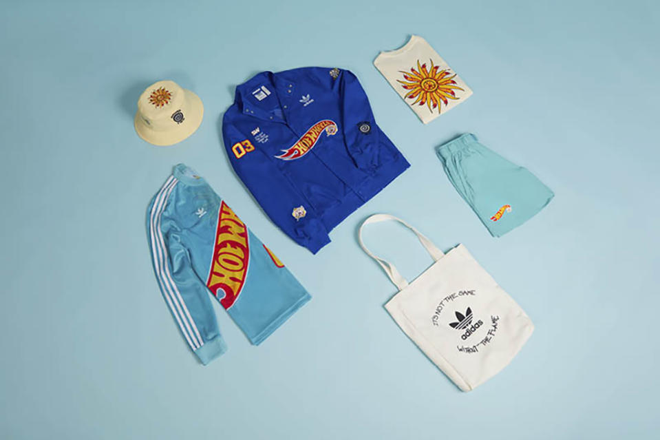 The Sean Wotherspoon x Hot Wheels x Adidas apparel and accessories. - Credit: Courtesy of Adidas