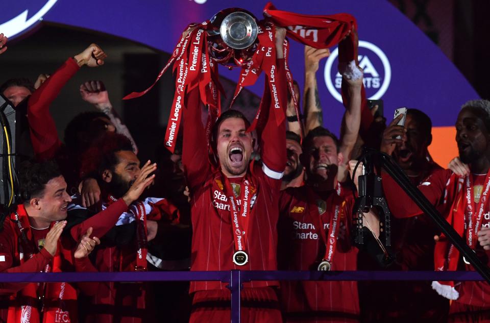 Liverpool lift their first English Premier League title