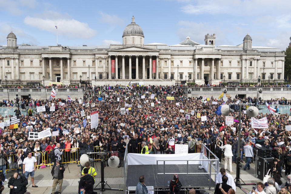 Demonstration organised by the organisation Stand Up X in London