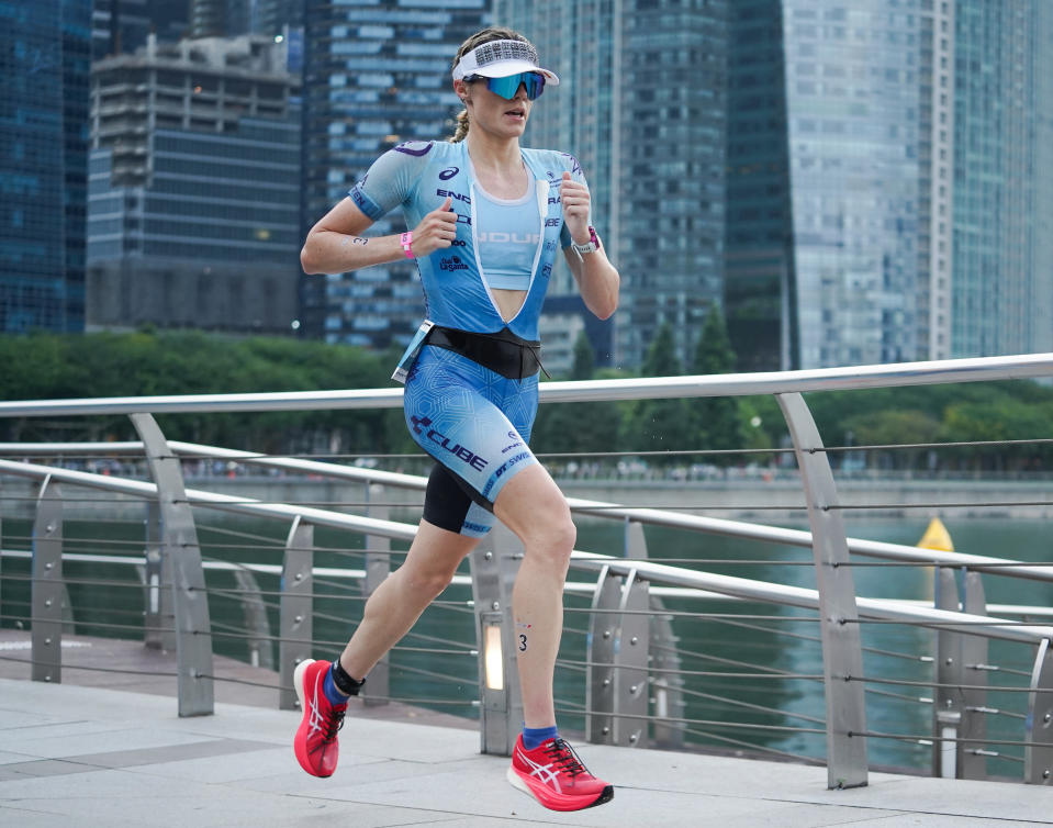 The Ironman world champion, 30, currently tops the women's T100 standings 