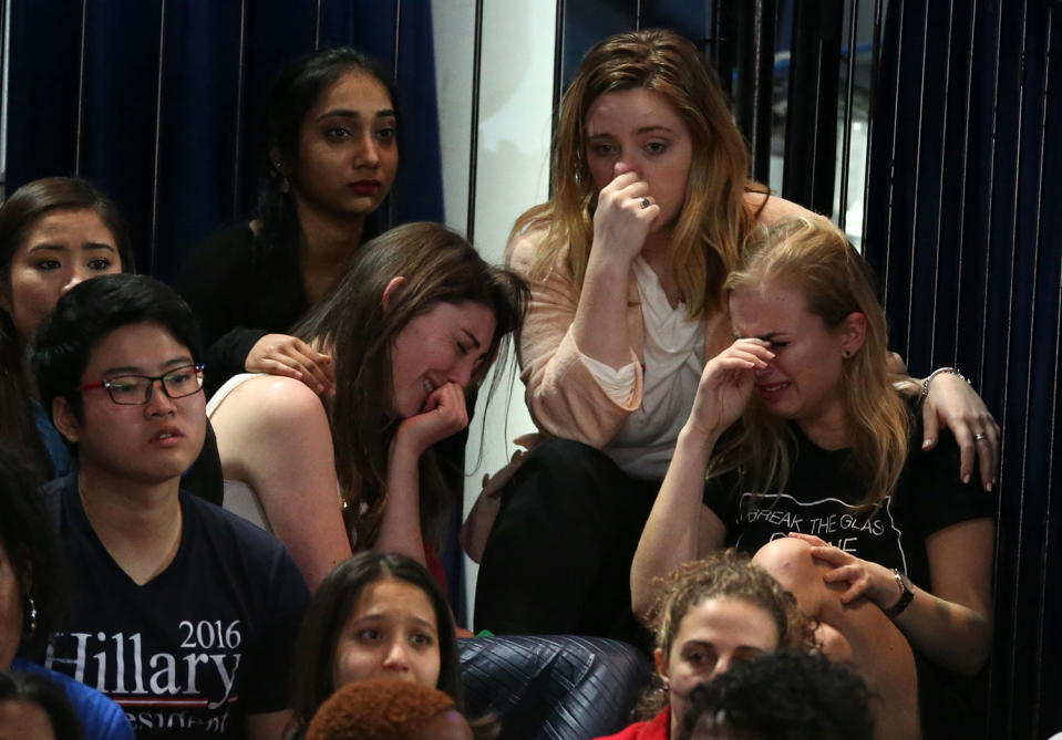 Reactions at Clinton rally