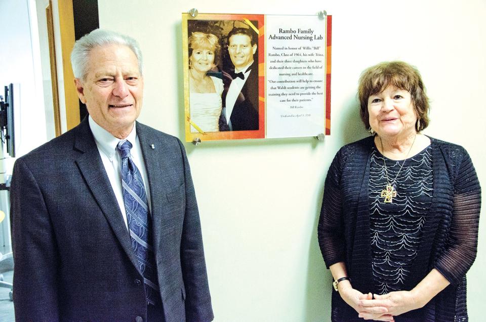 Willis "Bill" Rambo, a 1964 graduate of Walsh College, and his wife, Trina, established the Rambo Family Advanced Lab and the Rambo Family Endowed Scholarship at Walsh University. Trina Rambo and the couple's three daughters are nurses.