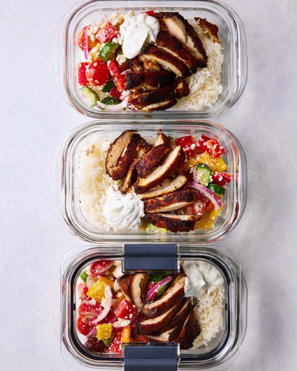 chicken shawarma bowls