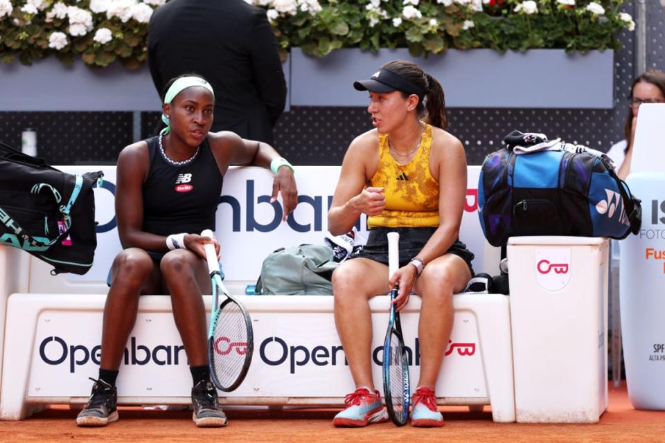 Coco Gauff and Jessica Pegula were ‘silenced’ after the women’s doubles final (Getty Images)