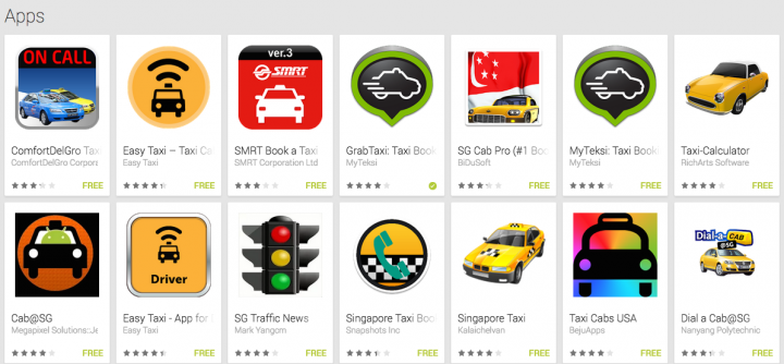 LTA taxi app