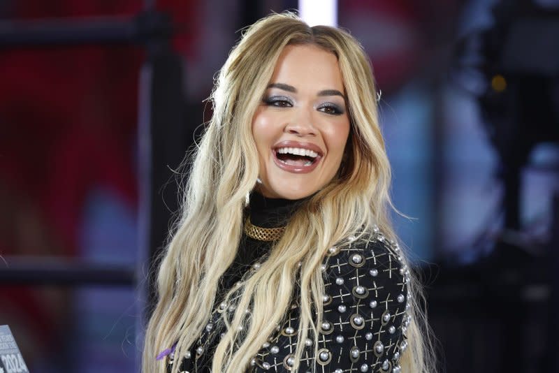 Rita Ora hosts a Times Square event for the New Year's Eve celebrations in New York City in 2023. File Photo by John Angelillo/UPI