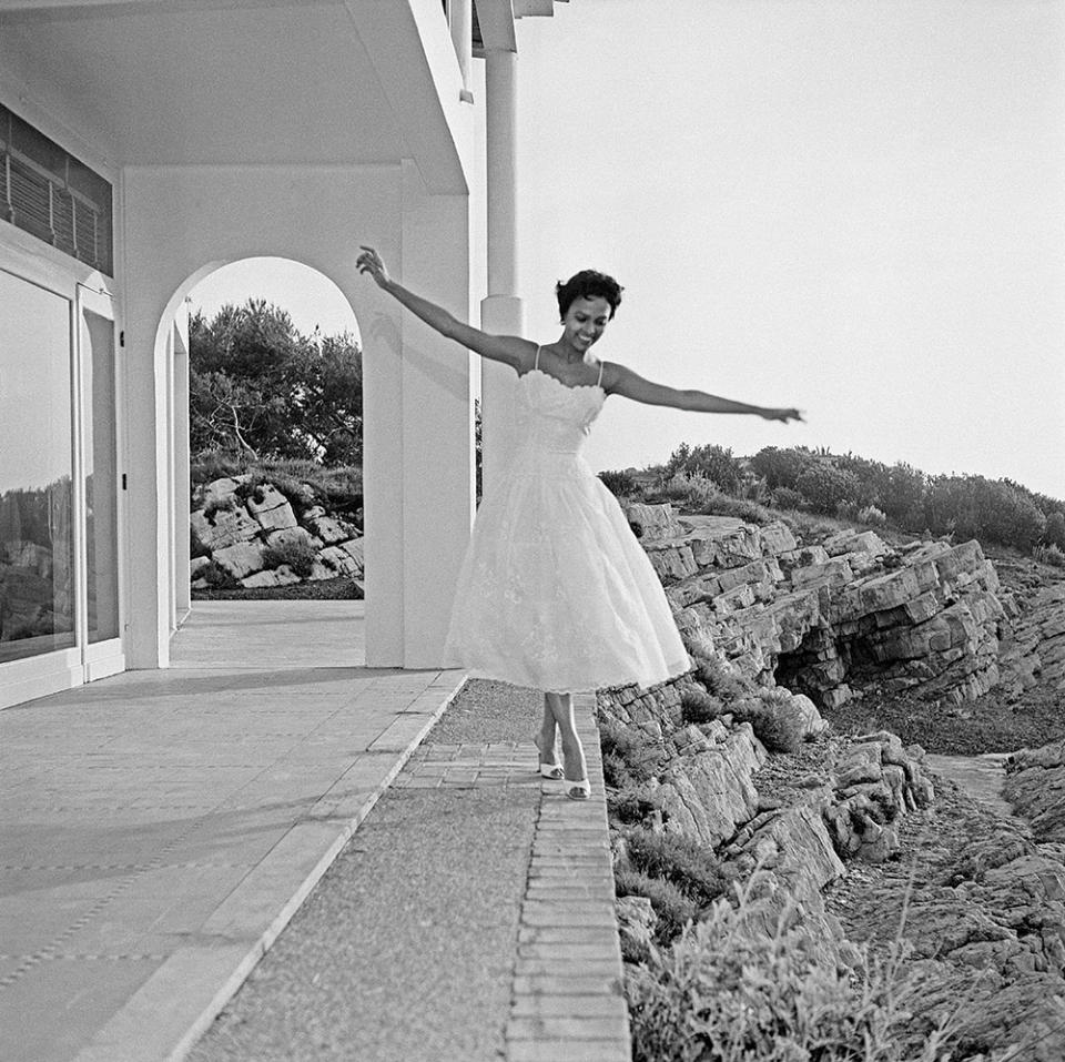 Dorothy Dandridge, who had starred in Carmen Jones a year earlier, frolicked at the Hotel du Cap during the 1955 Cannes Film Festival.