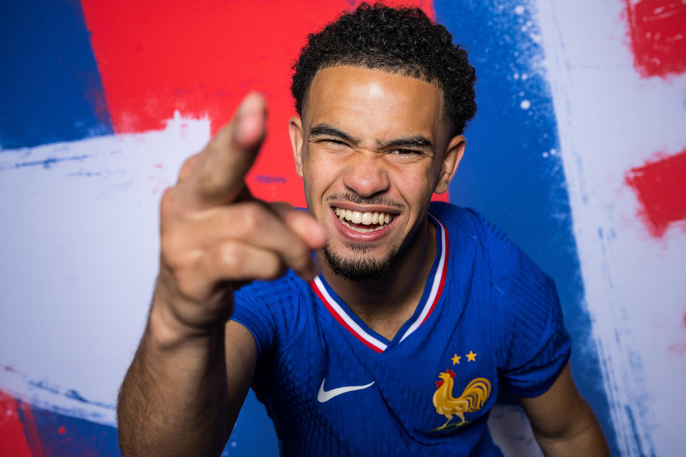 PADERBORN, GERMANY - JUNE 13: Warren Zaire-Emery of France poses for a portrait during the France Portrait session ahead of the UEFA EURO 2024 Germany on June 13, 2024 in Bad Lippspringe near Paderborn, Germany. (Photo by Michael Regan - UEFA/UEFA via Getty Images)