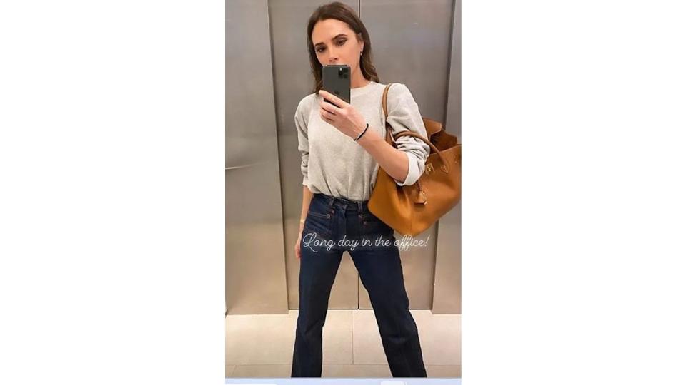 Victoria Beckham with her Hermes Birkin bag