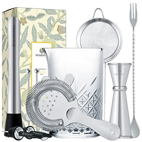 11) Cocktail Mixing Glass Barware Set