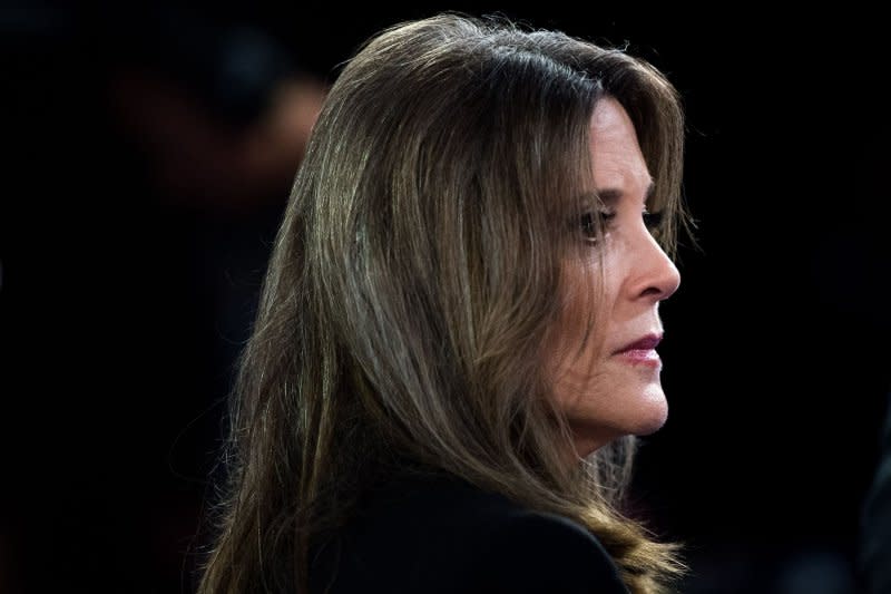 Marianne Williamson speaks to the media following the first day of the CNN Democratic Presidential Debate at the Fox Theater in Detroit on Tuesday, July 30, 2019. Williamson ended her long shot presidential campaign Wednesday. Photo by Kevin Dietsch/UPI