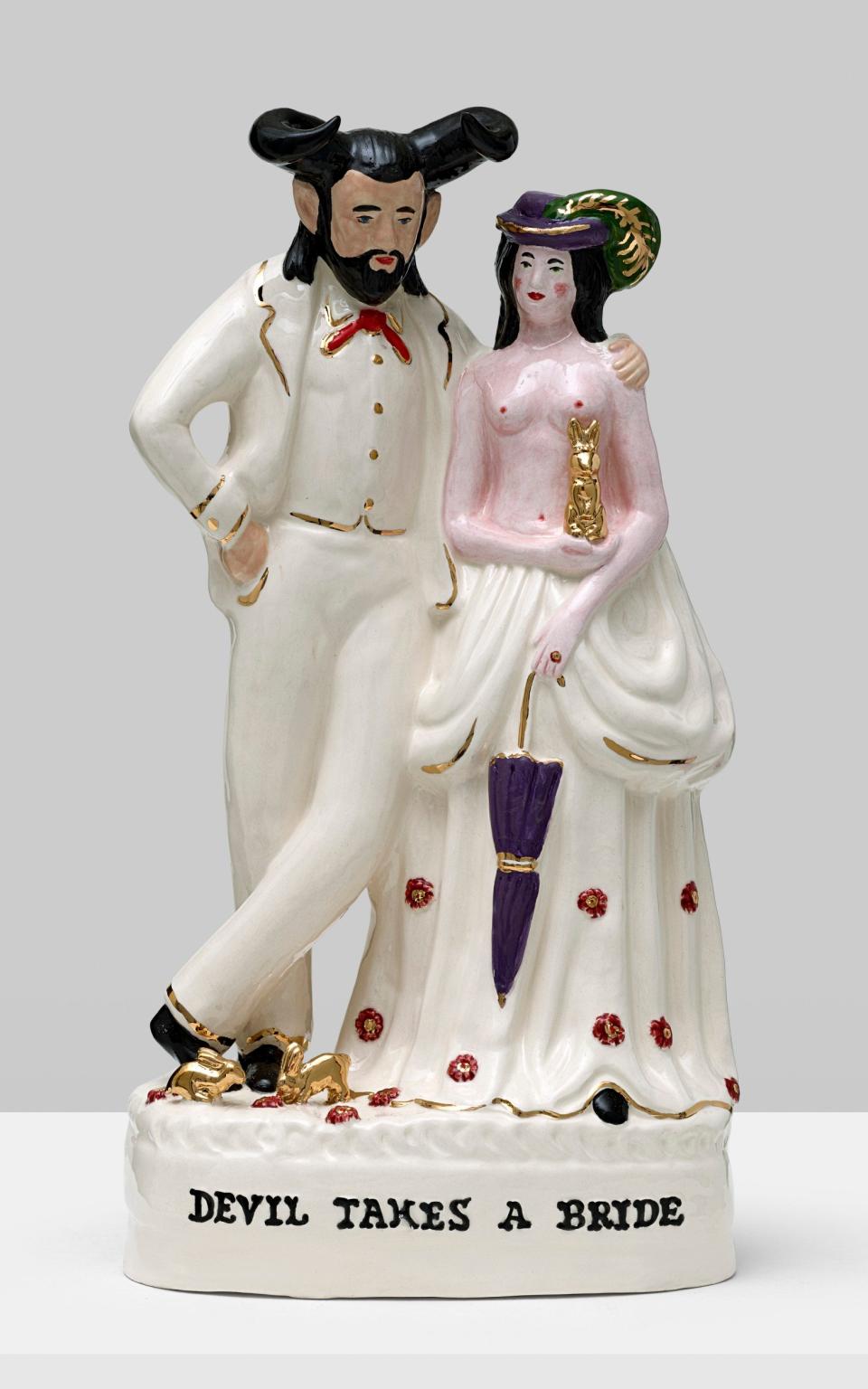 'Devil Takes A Bride' - one of Nick Cave's sculptures at the Sara Hildén Art Museum in Finland, in a joint exhibition with Brad Pitt and Thomas Houseago