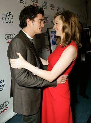 Orlando Bloom and Laura Linney at the Los Angeles AFI Fest screening of Fox Searchlight's The Savages