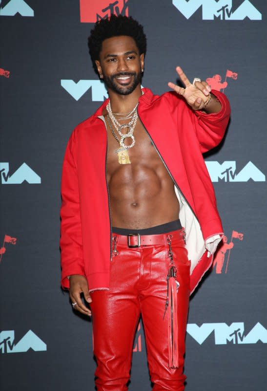 Big Sean poses for photos in the press room during the 36th annual MTV Video Music Awards at the Prudential Center in Newark, N.J., on August 26, 2019. The rapper turns 36 on March 25. File Photo by Monika Graff/UPI