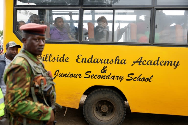 The fire took place at the Hillside Endarasha Academy on Thursday night (SIMON MAINA)