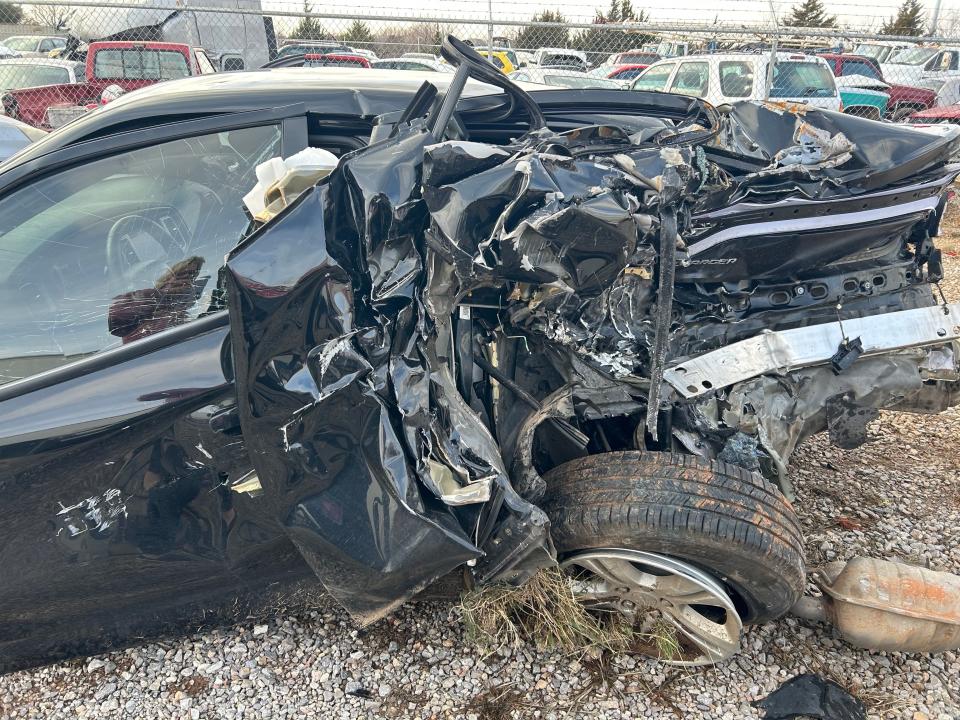 Mason Treat's Dodge Charger was destroyed during a routine traffic stop.