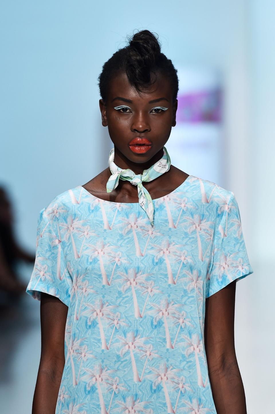 SYDNEY, AUSTRALIA – APRIL 10: A model walks the runway at the Hayley Elsaesser show during Mercedes-Benz Fashion Week Australia 2014 at Carriageworks on April 10, 2014 in Sydney, Australia. (Photo by Stefan Gosatti/Getty Images)