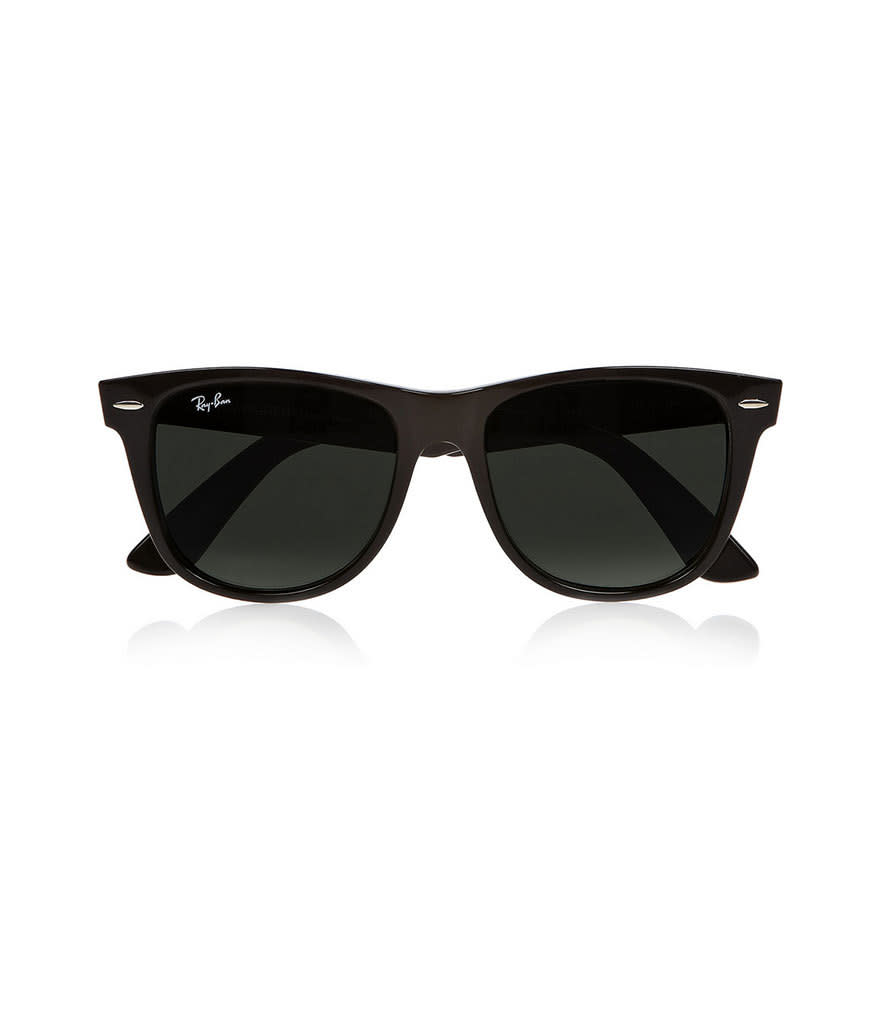 <p>Ray-Ban The Wayfarer Acetate Sunglasses, $155, <a href="http://www.net-a-porter.com/us/en/product/337717" rel="nofollow noopener" target="_blank" data-ylk="slk:net-a-porter.com;elm:context_link;itc:0;sec:content-canvas" class="link ">net-a-porter.com</a> </p>