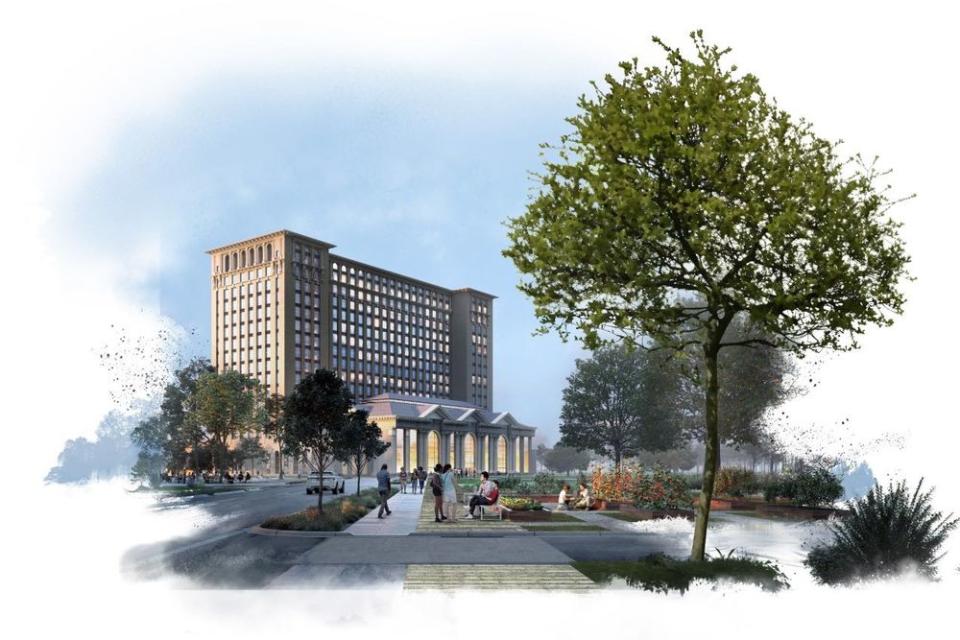 An artist's rendering of Ford's Corktown campus.