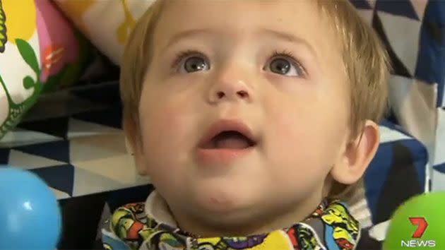 Linc turns one in April and won't even be able to eat his birthday cake. Photo: 7 News