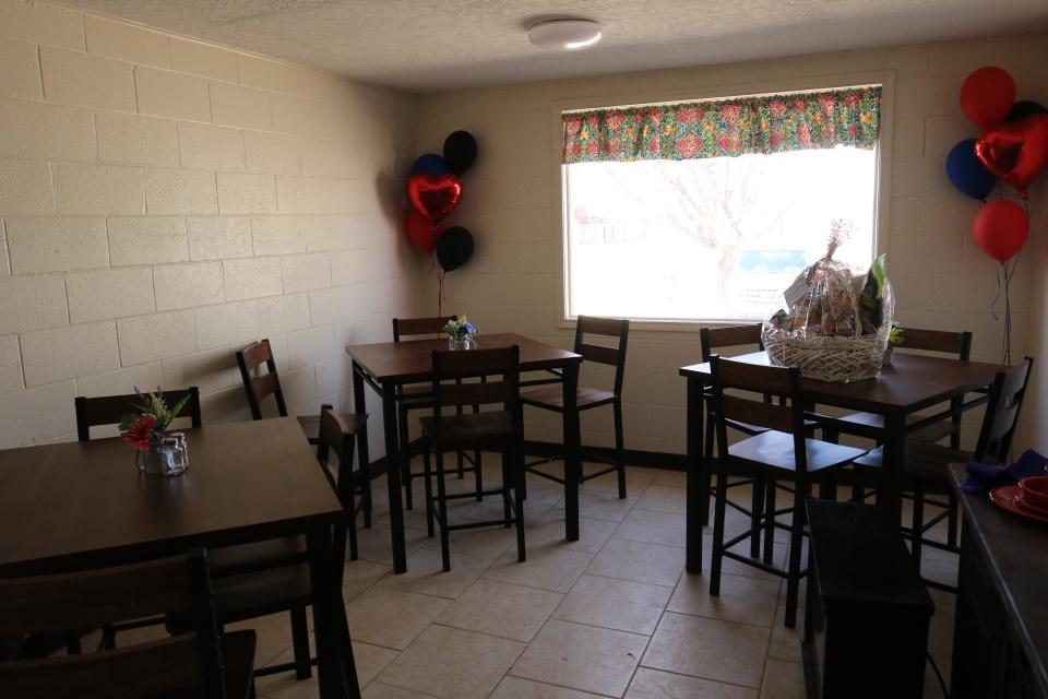 The dining room offers a communal placed to enjoy a meal at youth homeless shelter Foundry Home, March 10, 2021 at 2317 Jackson St. in Carlsbad.