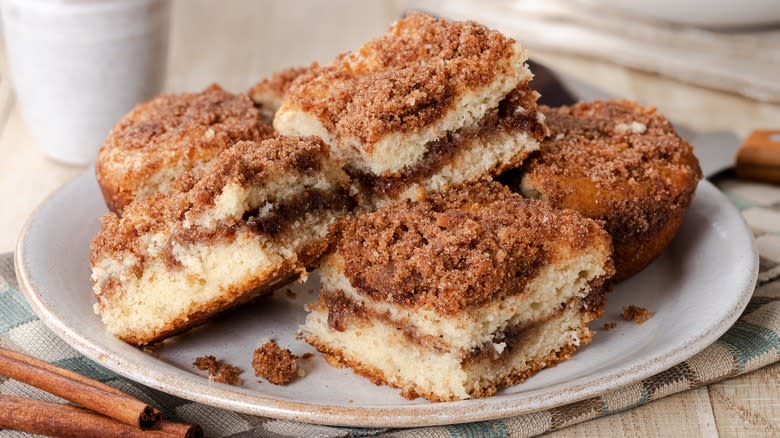 Plate filled with coffee cakes