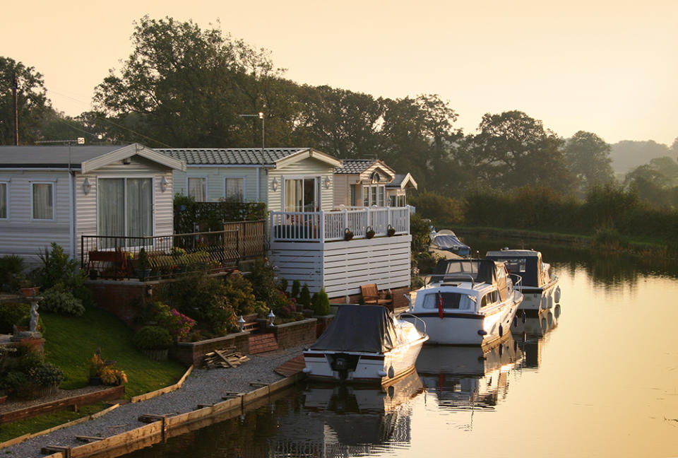 Canal side caravan/trailer park