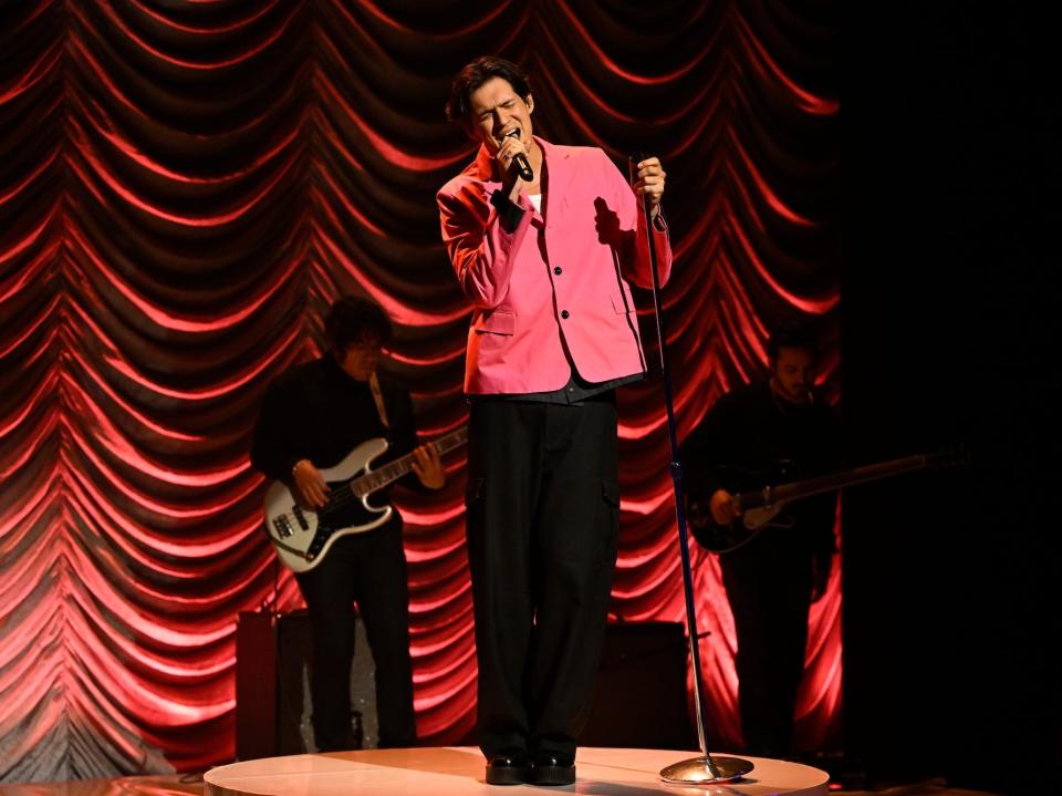 Omar Apollo performing on "The Tonight Show Starring Jimmy Fallon."