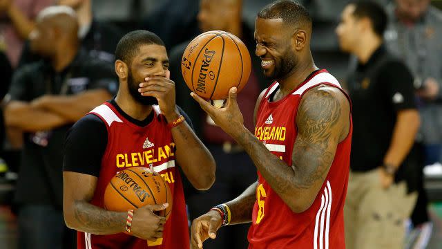 James and Irving during their time in Cleveland. Pic: Getty