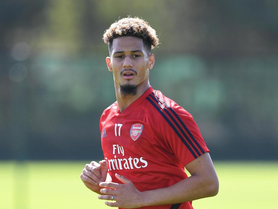 William Saliba of Arsenal: Arsenal FC via Getty Images