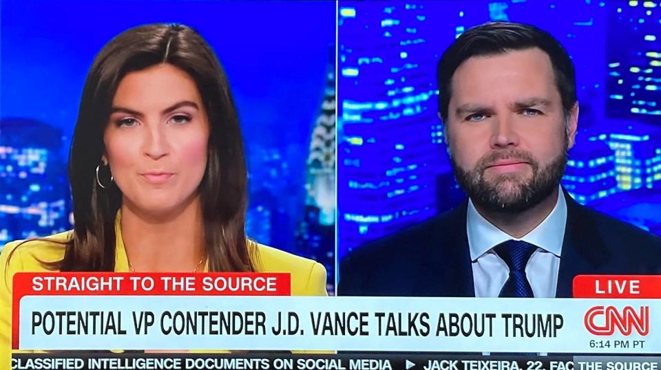Ohio Sen. J.D. Vance has been active on national talk shows as a Donald Trump defender.