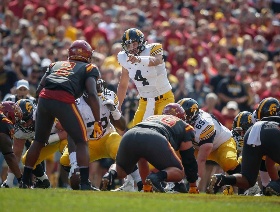 Iowa quarterback Nate Stanley's five touchdowns in his Cy-Hawk debut led to an OT win for the Hawkeyes back in 2017.