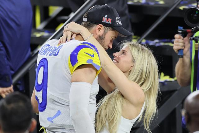 Yahoo Sports on X: Matthew Stafford's wife Kelly recounts her husband's  struggles to jell with young Rams players 