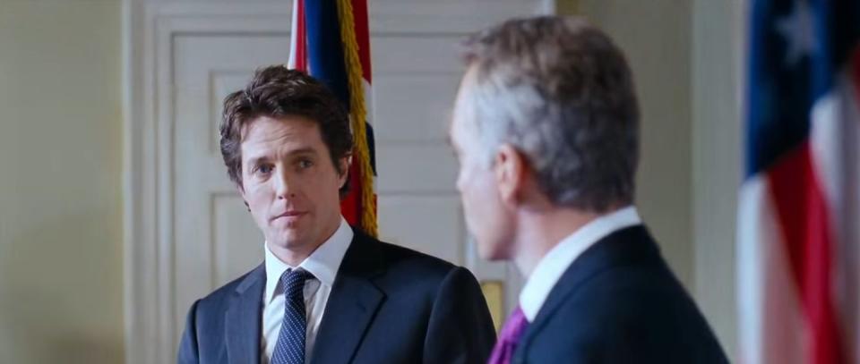 Hugh Grant as the Prime Minister