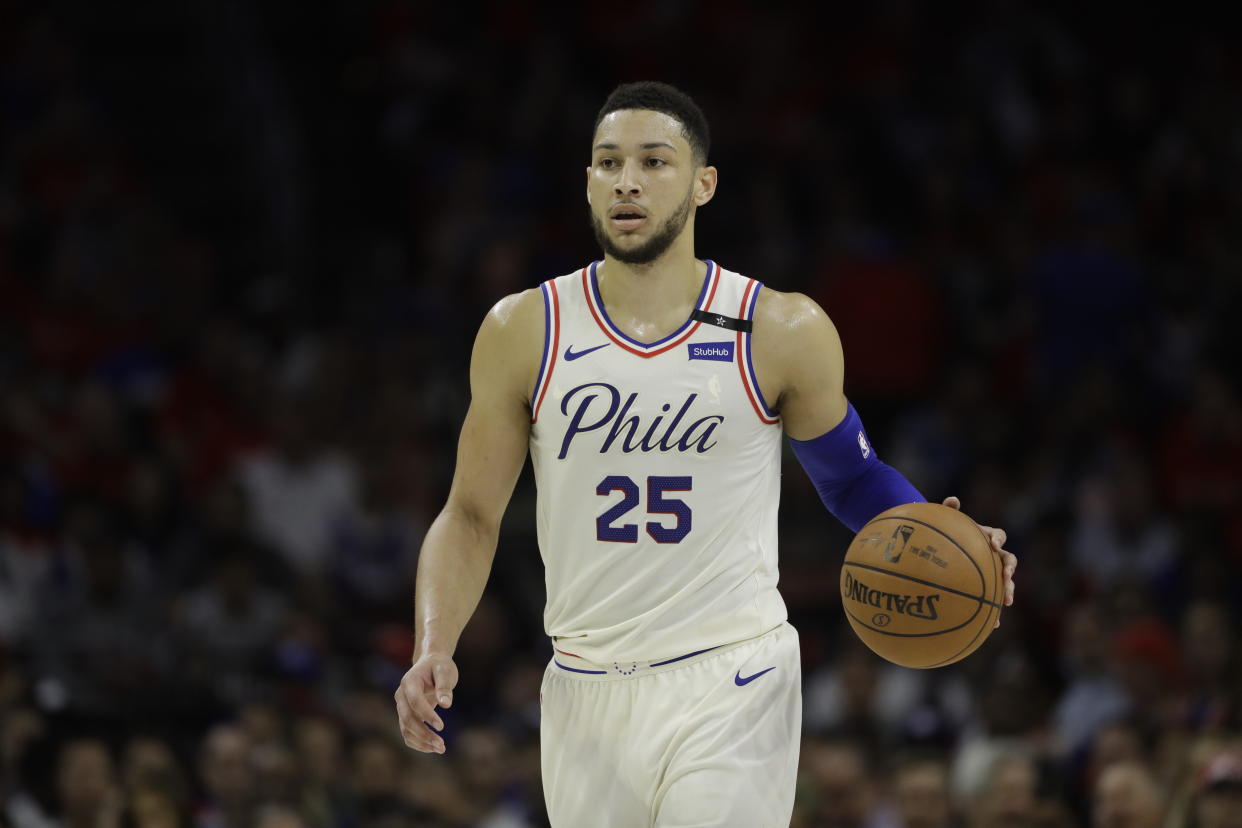 Ben Simmons won the NBA’s Rookie of the Year award, beating out Donovan Mitchell and Jayson Tatum for the honor. (AP)