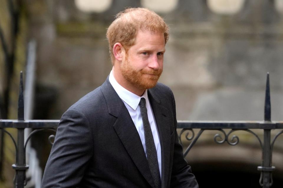 Prince Harry is taking on a number of British tabloids in the court over alleged breaches of privacy (The Associated Press)