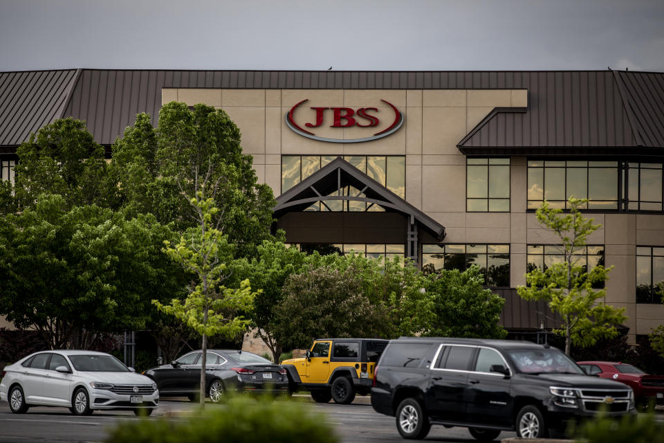 GREELEY, CO - JUNE 01: The JBS North American Headquarters on June 1, 2021 in Greeley, Colorado. JBS facilities around the globe were impacted by a ransomware attack, forcing many of their facilities to shut down. (Photo by Chet Strange/Getty Images)