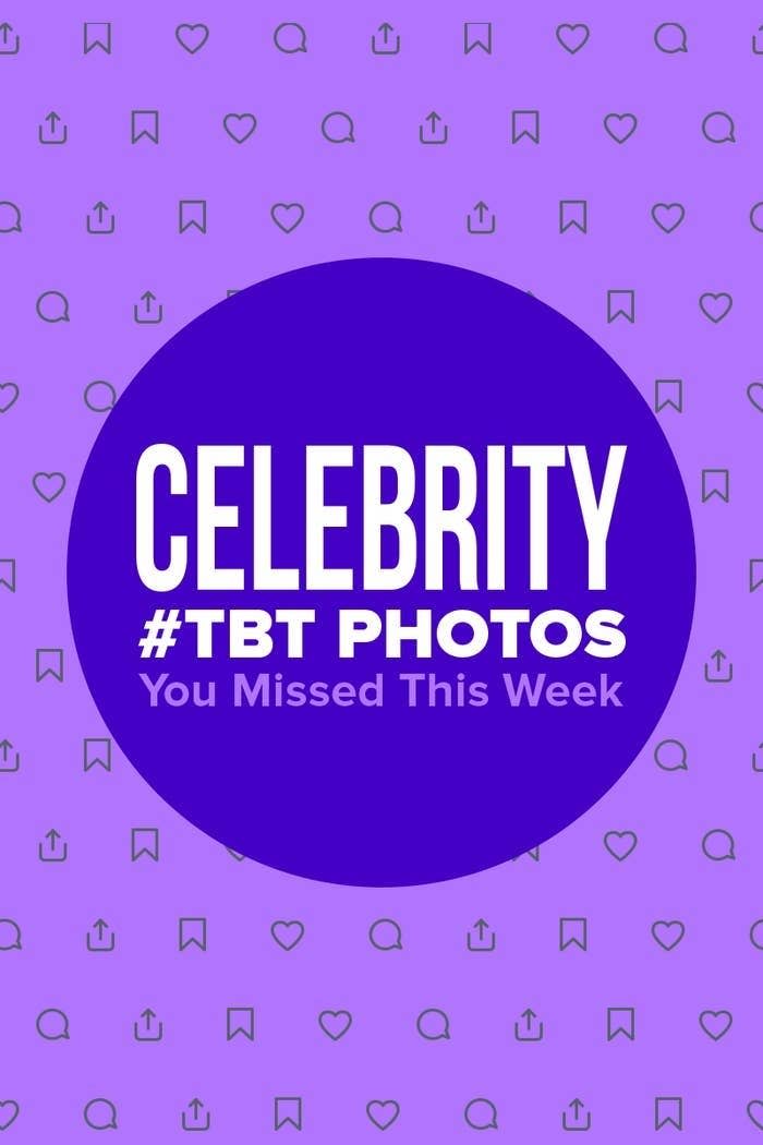 Graphic that says 'Celebrity #TBT Photos You Missed This Week'